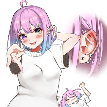 ピアスごりごりルーナたん