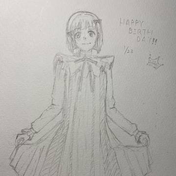 中須かすみ誕生日絵