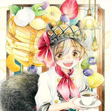 黒りすのふわふわ特製パンケーキ