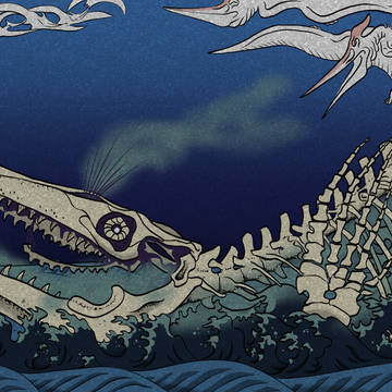 Twitterイラストまとめ　浮世絵風古生物画