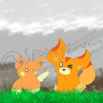 ポケモンとカービィのキャラクターがいるウィンディ フィールデイ