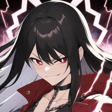 赤コート 黒