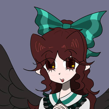 お願いするお空ちゃん
