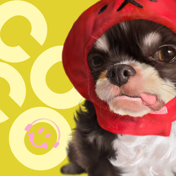 亡き愛犬の似顔絵