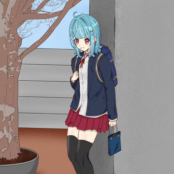 校門で待ってくれているらむち