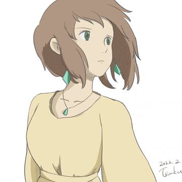 遠くを見てる感じのイメージ