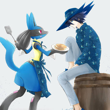 ゲンさんとルカリオ