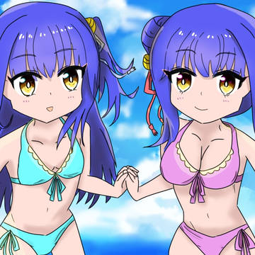 水着 キョンキョンとランラン