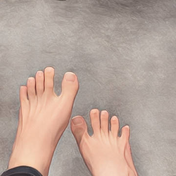 開いた足指
