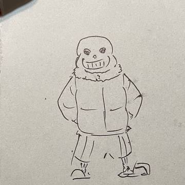 【UNDERTALE】パッケ裏の落書き【sans編】