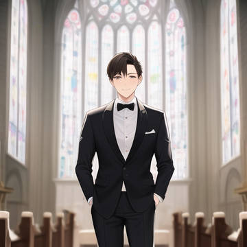 タキシードの男性→ウエディングドレスの女性TSF(各シーン画像集