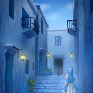 青い路地
