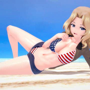 Kay on the beach