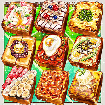 【オリジナル】トーストいっぱい