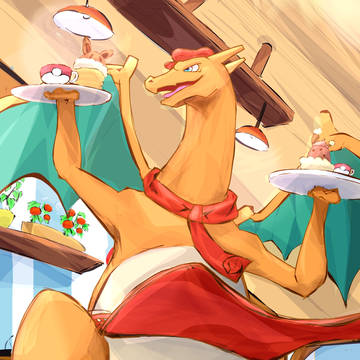 ポケまぜカフェのリザードン