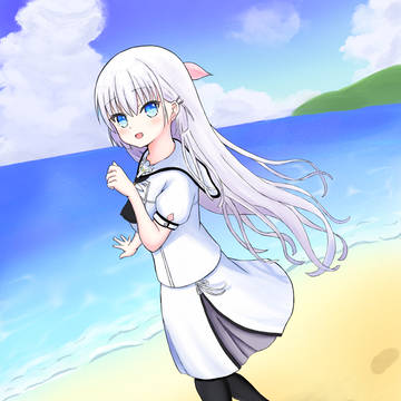海でお散歩