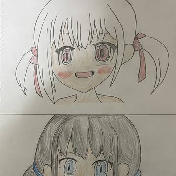 リコリス・リコイル[錦木千束・井ノ上たきな]  手書き アナログ