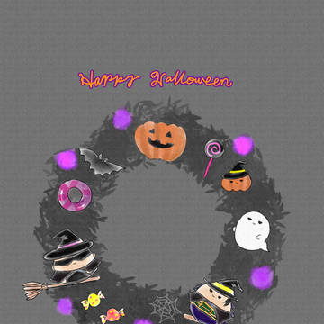 ハロウィンふわリース