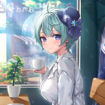 リクエストのオリジナル子ちゃん🎩☕