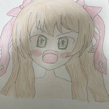 アニメ「迷い猫オーバーラン！」 芹沢文乃 手書き アナログ