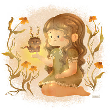 Cute Girl with Magical Fur