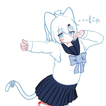 2023.02.22の猫の日に描いてたぬるきゃっとちゃんらくがき