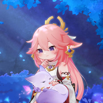 Fox Ei and Yae Miko