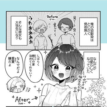 可愛い女の幼馴染と同居する話 1話