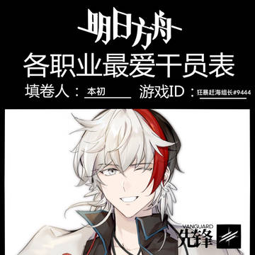 明日方舟各职业最爱干员表!