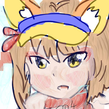 イラスト練習でブルアカの水着いづな