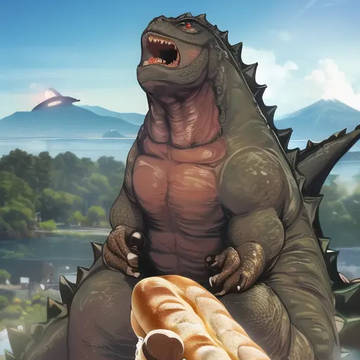 このパンであの怪獣を倒すわよ！！