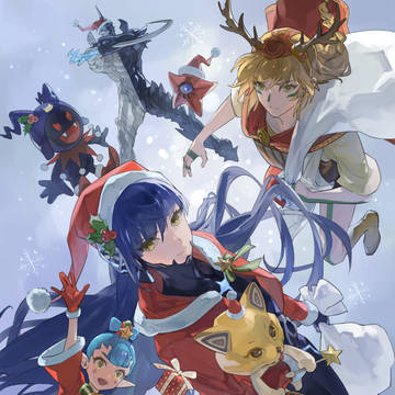 クリスマスとお正月の絵