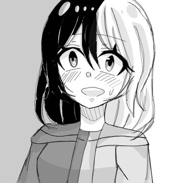 闇と光の混じった女の子