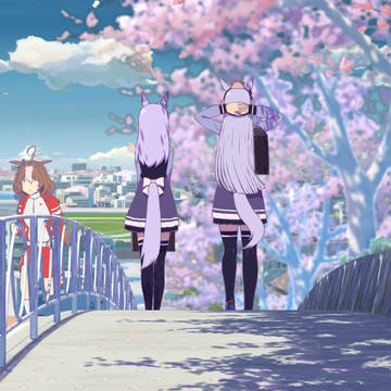 坂道の桜