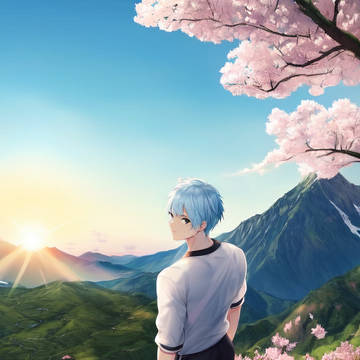 Boy in mountians