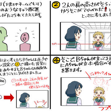 キャラ配置から背景を描き起こす方法