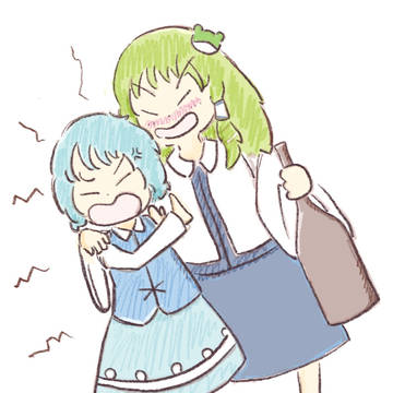 早苗と小傘