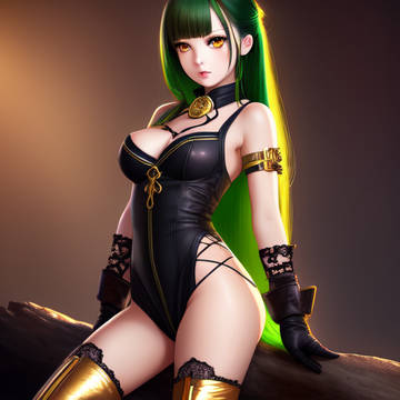 AI Green hair