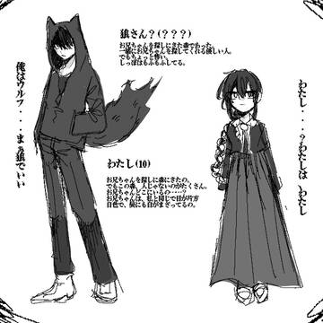 【創作】狼さんとお兄ちゃんを探す話