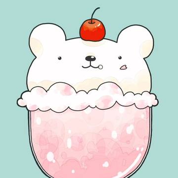 しろくまのクリームソーダ いちご 桜 ハワイアン