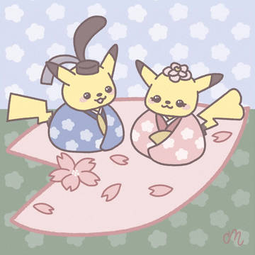 ピカチューたちのひな祭り🎎