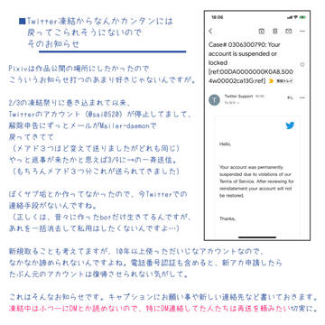 【なぜか】Twitter凍結解除チャレンジは継続中です【解凍済】