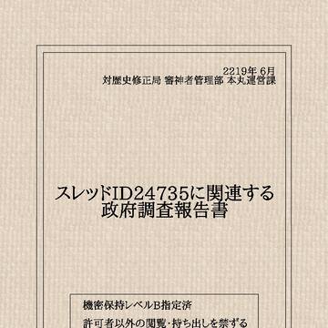 【閃華春大祭】スレッドID24735に関連する政府調査報告書