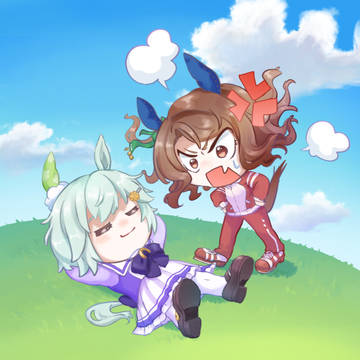 お昼寝セイウンスカイを叱るキングヘイロー