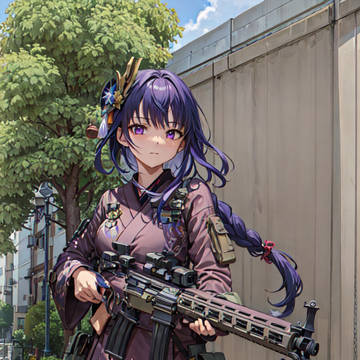 雷電将軍と銃