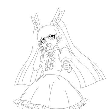 Barbatos Bachiko Line Art