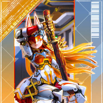 sci-fi girl swordsman