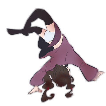 逆立ち失敗する窓付き