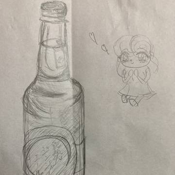 ビンのデッサンしてみた