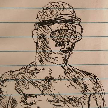 自分で描いたサイクロップス先輩